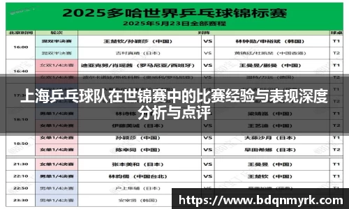 上海乒乓球队在世锦赛中的比赛经验与表现深度分析与点评