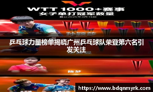 乒乓球力量榜单揭晓广州乒乓球队荣登第六名引发关注
